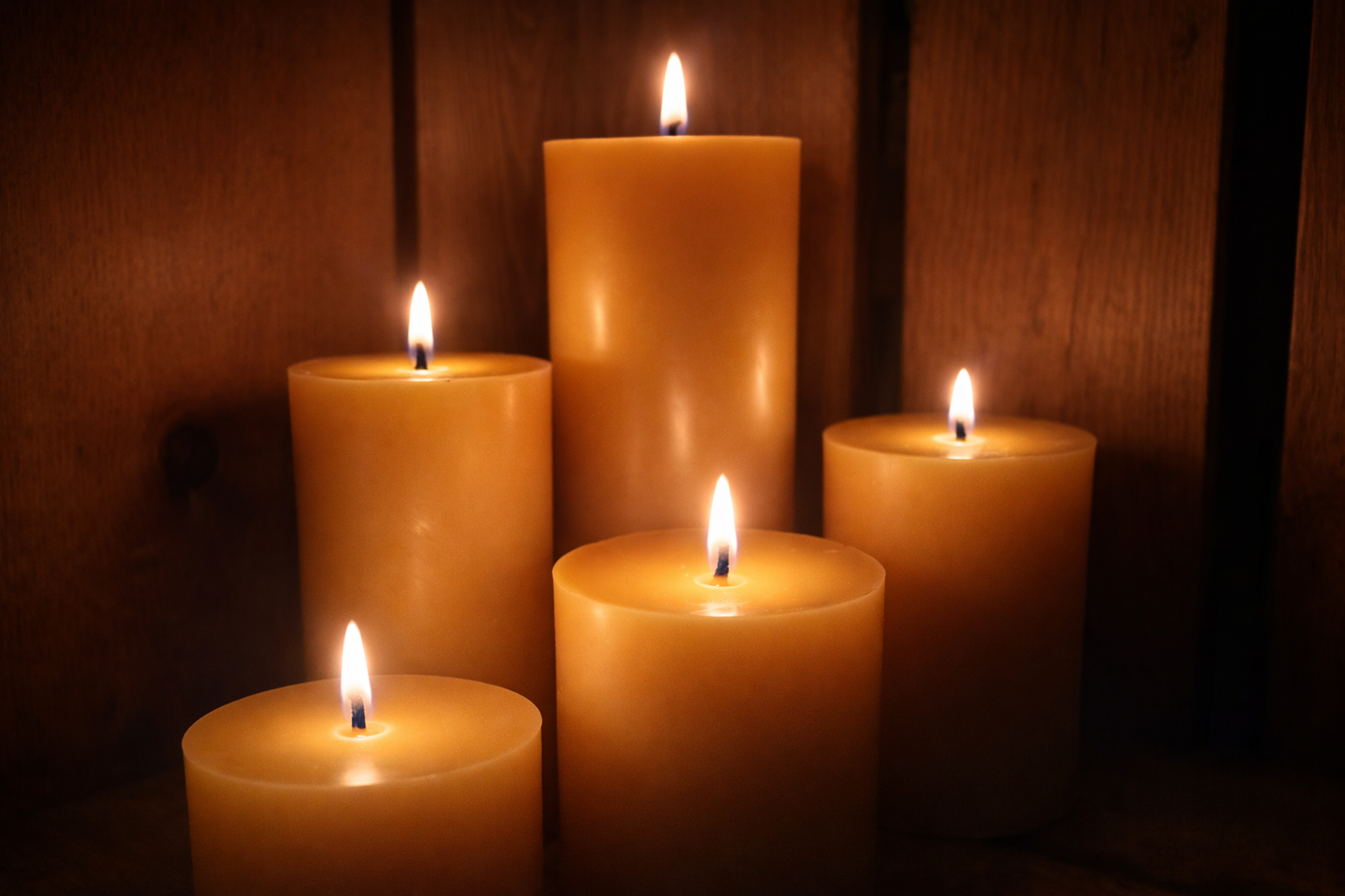 100% Pure Beeswax Pillar Candles