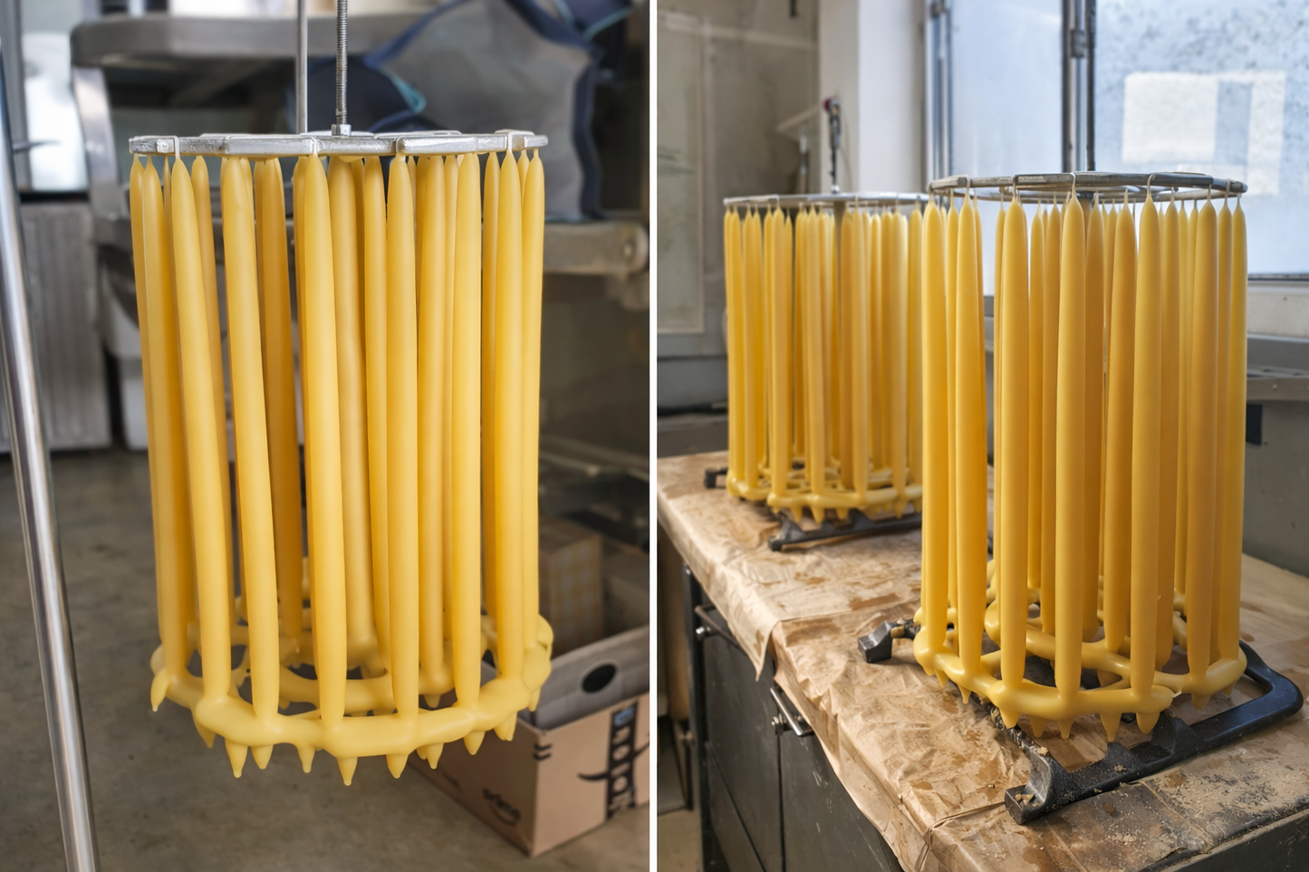 Hand-Dipped Beeswax Tapers (Set of 2) — 10" or 12"