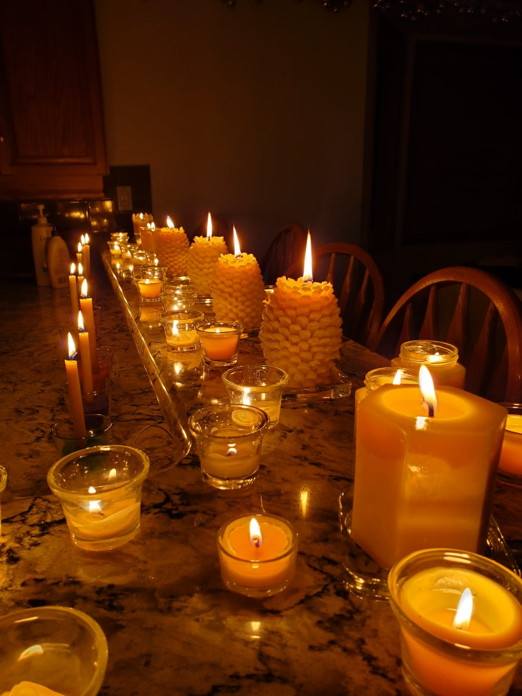 Beeswax Pine Cone Candles